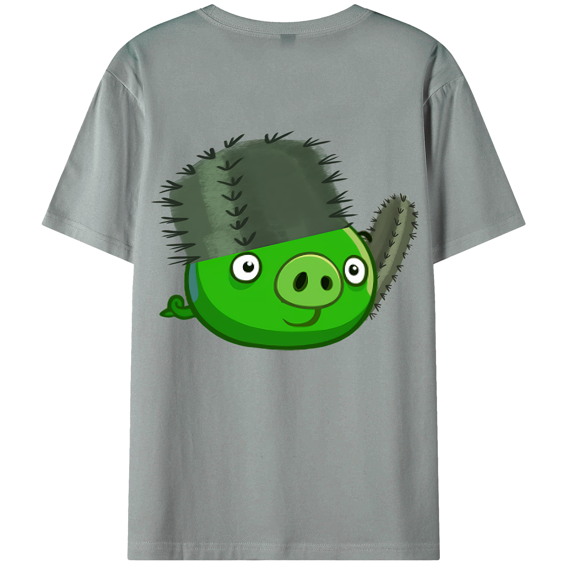 （画像用） Angry Birds アングリーバード 綿100％ メンズ半袖Tシャツ（バックプリント） 通気性